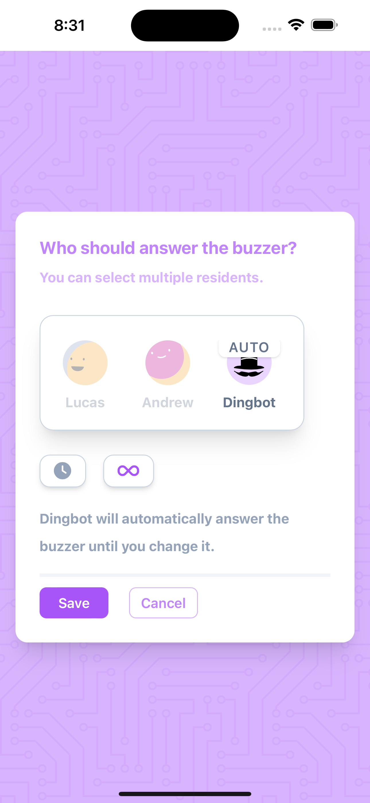 An in app screenshot displaying the new permanent automatic entry feature.