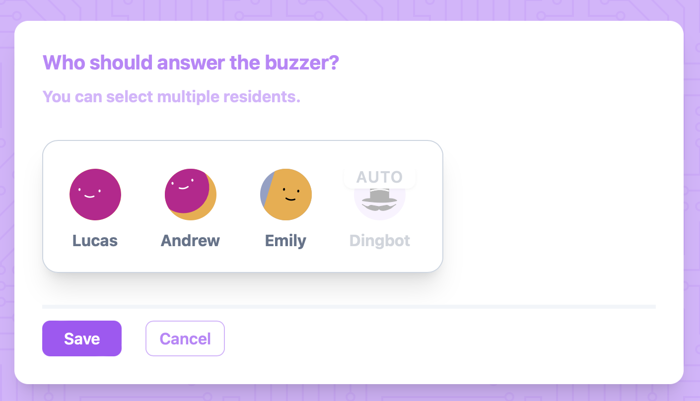 Screenshot showing how multiple people can answer your buzzer