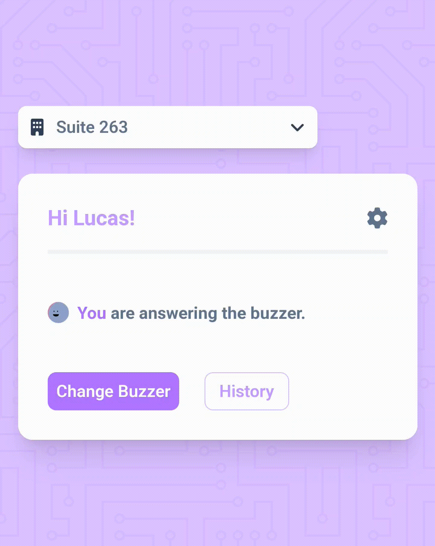 Gif showing how the buzzer can be changed